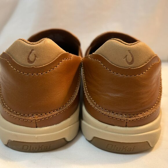 OluKai Men's Lae'ahi Lauhala Fox Woven Slip-On Loafers Men's 9.5 or EU 42.5 - Picture 7 of 8